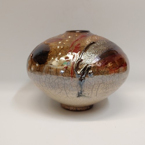 #220426 Raku Glitter Glaze 4.75x6 $32 at Hunter Wolff Gallery
